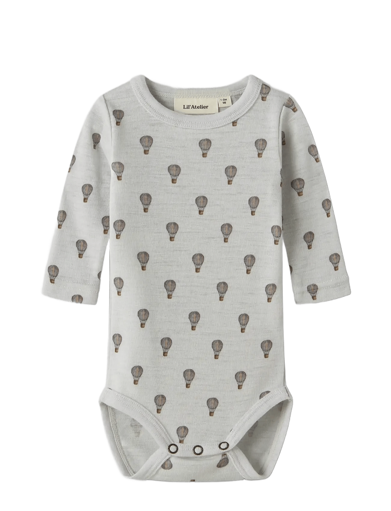 Lil'Atelier Nbmnoel Nor Wool Ls Slim Body Lil - Grey - 68