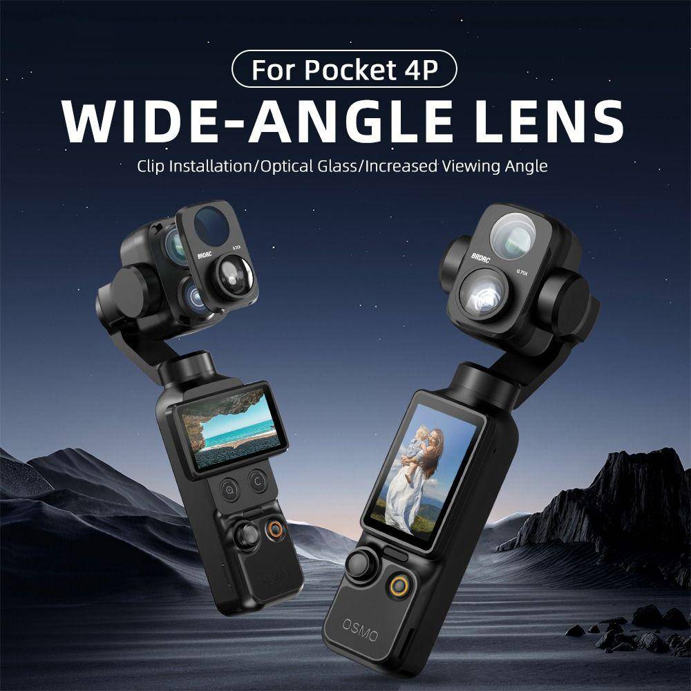 Optical Glass Wide-angle Lens for DJI Osmo Pocket 4P Gimbal Camera Accessories