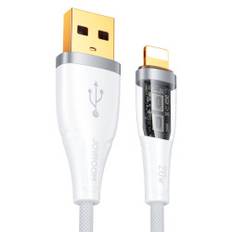 Kabel med smart switch USB-A - iPhone Lightning 1,2m - vit