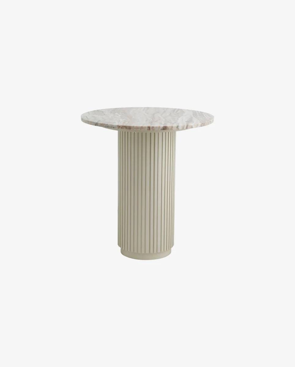 NORDAL ERIE CAFEBORD I TRÆ/MARMOR HVID/BEIGE - 70