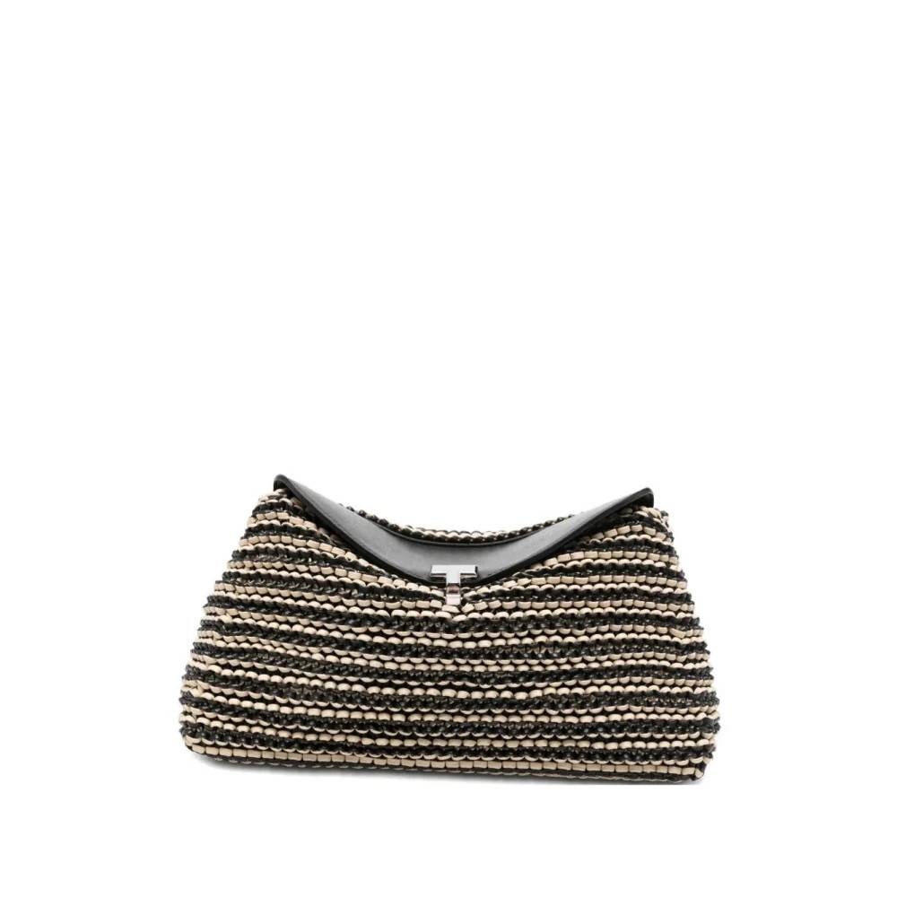 TotêMe T-Lock Vævet Læder Clutch - Tasker - Dame - Flerfarvet - ONE SIZE - Læder