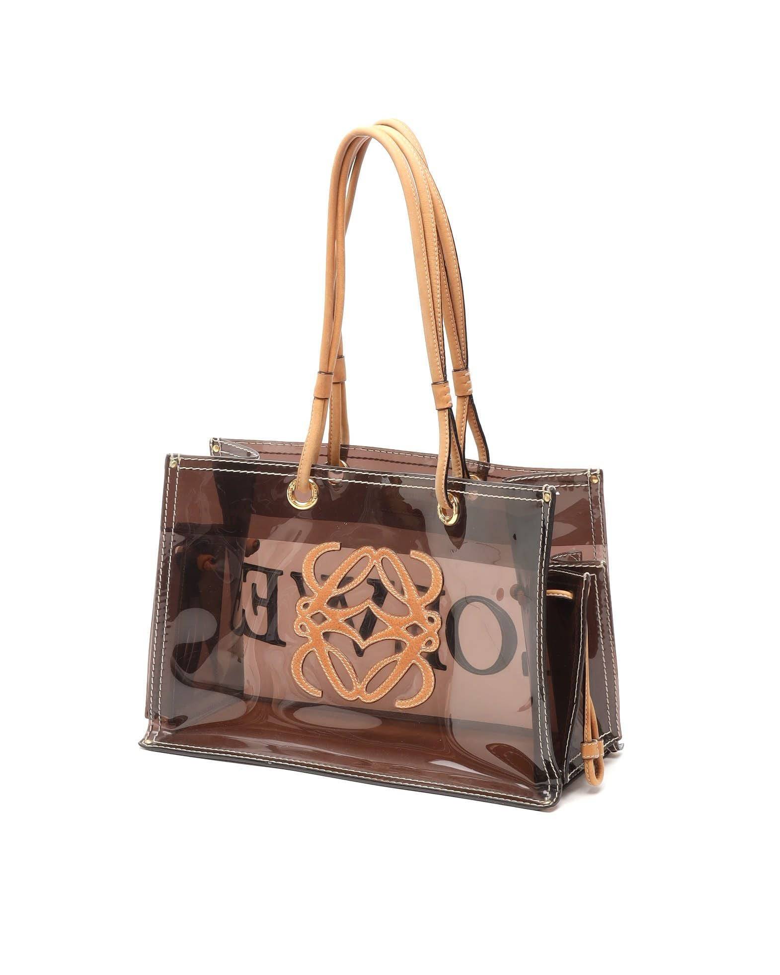 Loewe Transparent Amazona Tote Bag - Brown - One Size