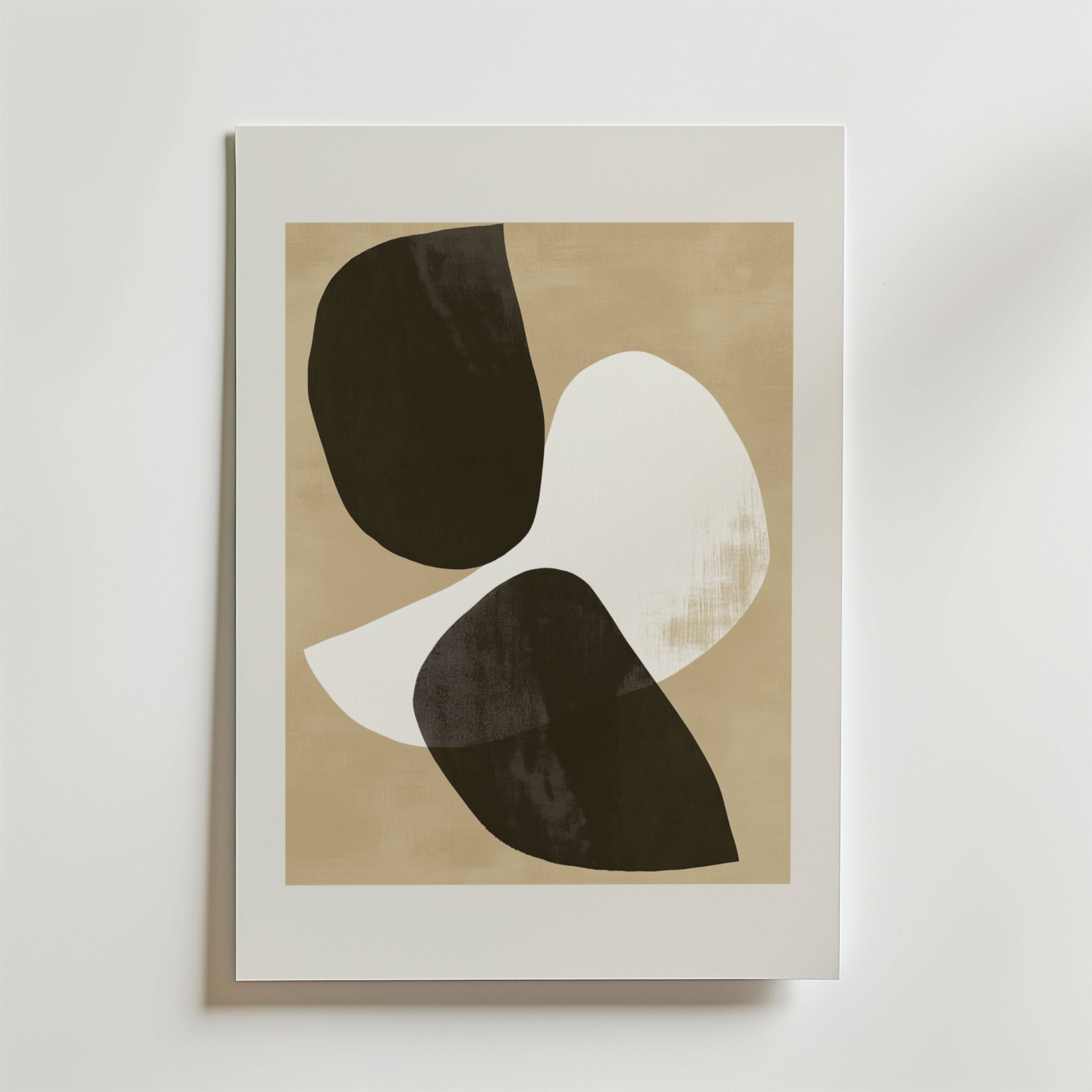 Minimal Abstract Shapes Poster - Premium Canvas 50x70 cm