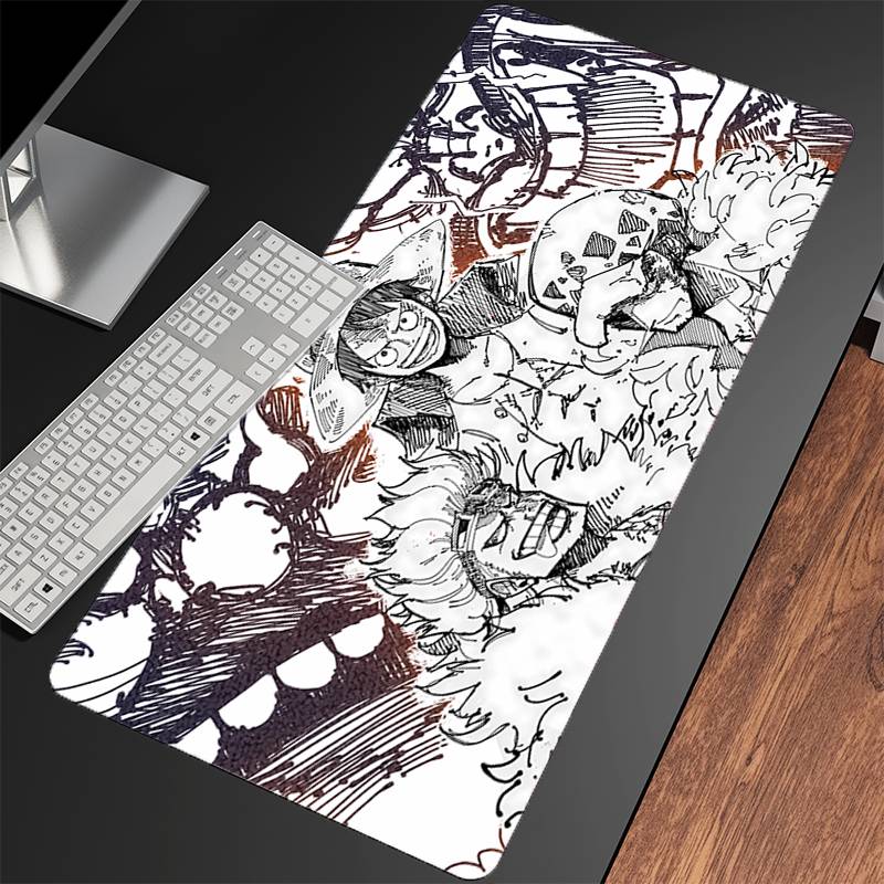 Mouse Pad Edge White Large Extended Gaming Desk Mat O-one P-piece luffy Non Slip Carpet Gamer Pad Rubber Base Computer Mouse Pad
