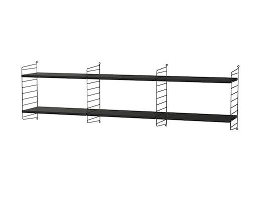 Reol, Living room O fra String Sort - sort ask - Jacobsen Plus
