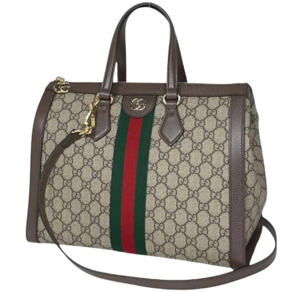 Gucci Vintage Pre-owned Canvas gucci-tasker - Vintage - Dame - Beige - ONE SIZE -