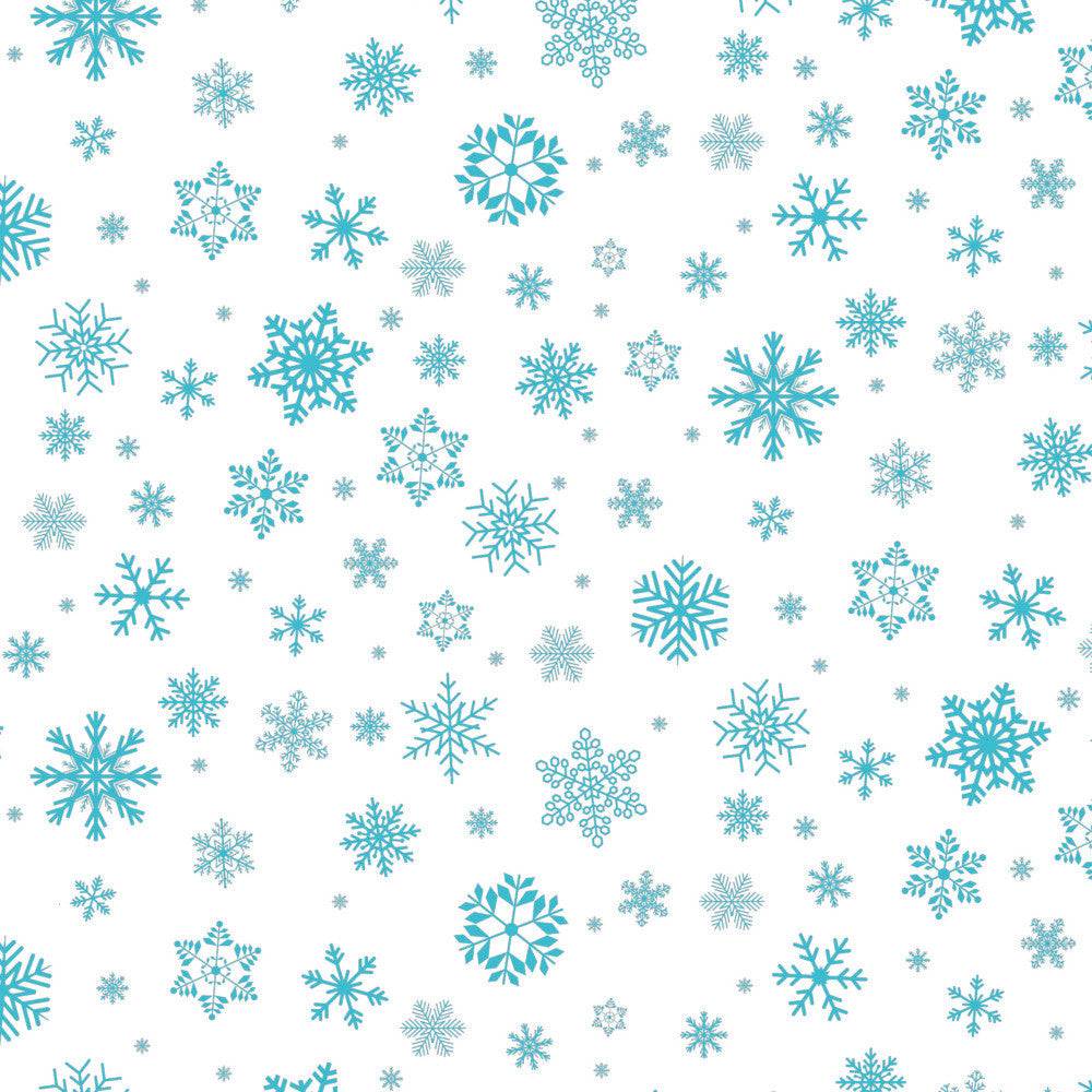 Gennemsigtig julevoksdug - Snow-Blue på Klar Plast