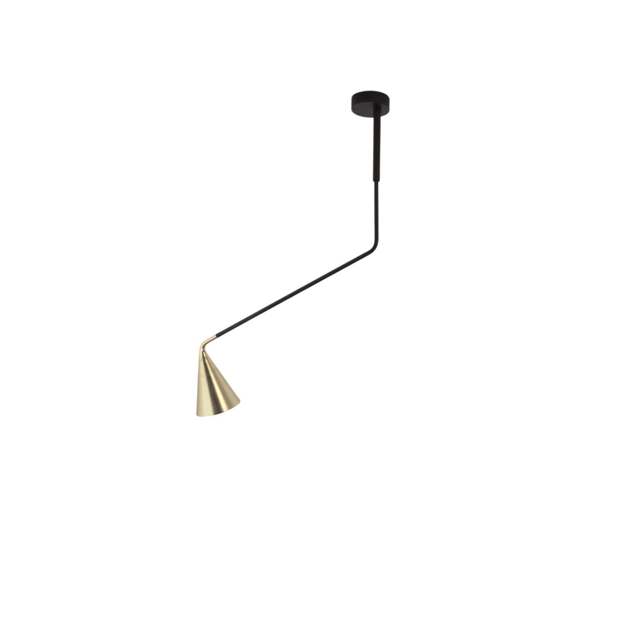 Gordon 561.11B Loftlampe Mat Sort/Børstet Messing.