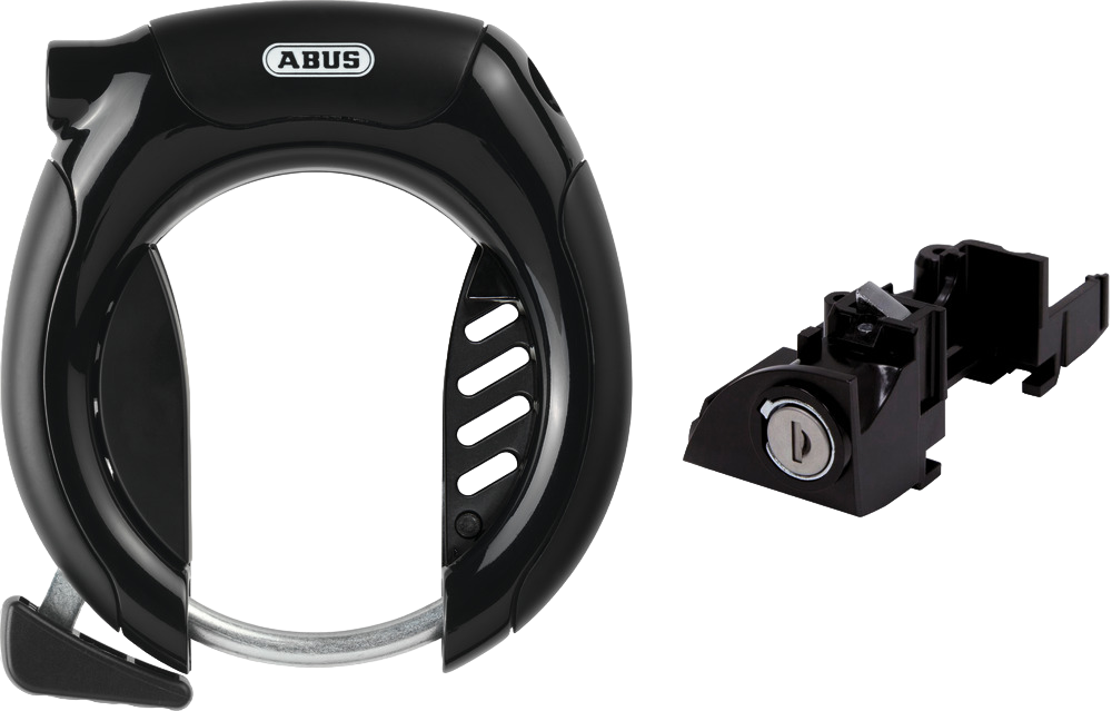 Cykellås ABUS Pro Shield 5850 + låscylinder till e-bike batteri Bosch downtube