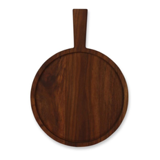 Rundt træ fad Ø25 cm - Flere farver - Nordic Living - Brun