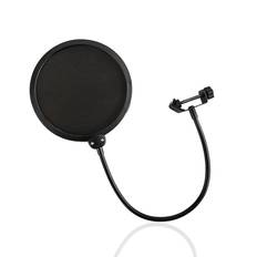 Pop Guard Pop Diameter Noise Improves Recording Pop Pop Microphone For Live [Double Mesh] Filter, 15cm, Prevention, Quality, Screen, Blocker, Filter, svart