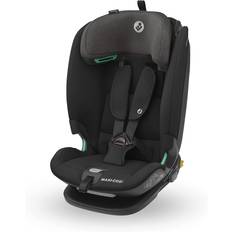 Maxi-Cosi Titan Plus i-Size, ISOFIX Bilbarnstol för Flera Åldrar, 15 Månader–12 År (76–150 cm), G-CELL Sidokollisionsskydd, 4 Lutningslägen, Mjuka Skumkuddar i Nackstödet, Authentic Black