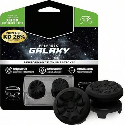 FPS Freek Gaming Joystick, Finns i Svart och Vitt | Innehåller 1 Hög Spak och 1 Mellanstor Spak | Svart Silikonhandtag med Halkfri Överdrag - Multifärgad (Vit,svart)