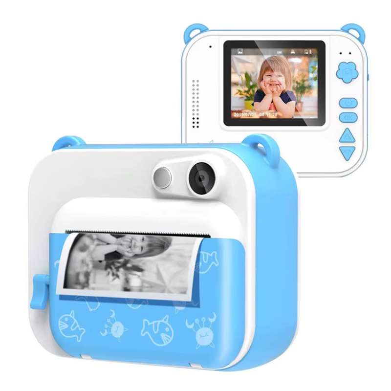 Digital Instant Print Kamera til Børn - Blå