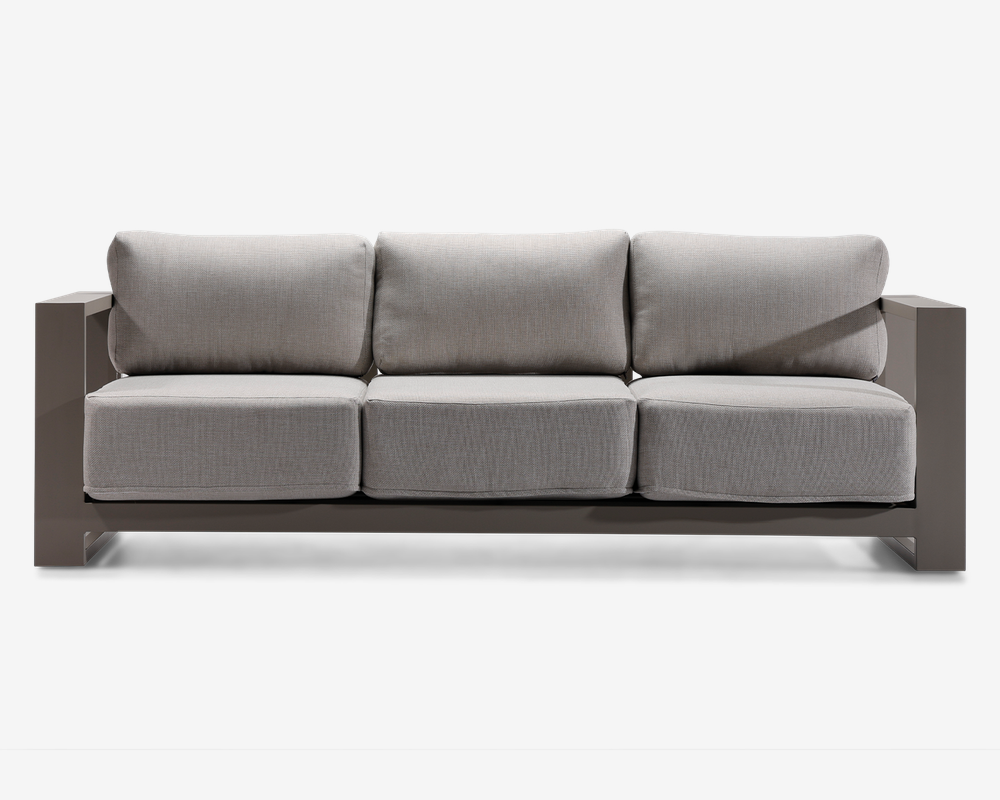 Sofa 3 pers lys grå/sand