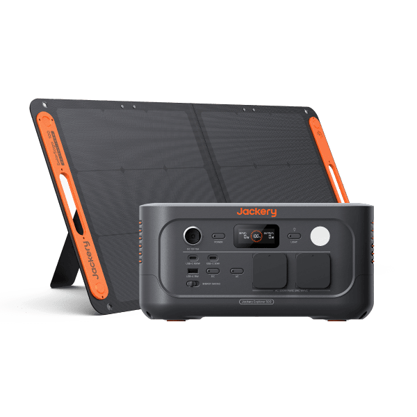 Jackery Solar Generator 500 v2 - Explorer 500 v2 + Solarsaga 100 - EU Plugs