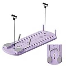 Pilates Body Board – Pilates Reformer System, Pilates Core Trainer för hela kroppen | 110 x 41 x 3 cm hopfällbar pilates reformator med Ab Roller, multifunktionell pilatesbräda för hemträning, buk B