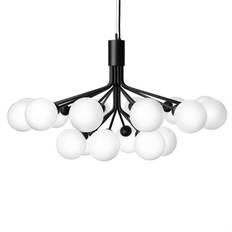 Nuura Apiales 18 Lysekrone Satin Svart/Opal White