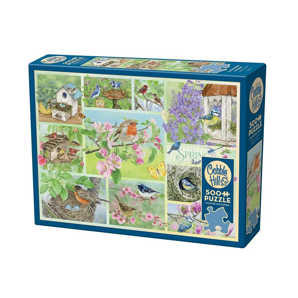 Cobble Hill Garden Birds in Spring, Pussel, 500 bitar, Cobble Hill