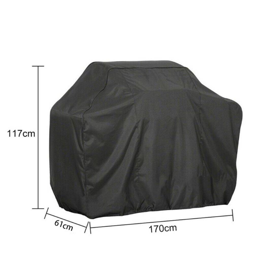 Vandtæt BBQ Grills etui, 170 x 117 x 66 cm- Sort