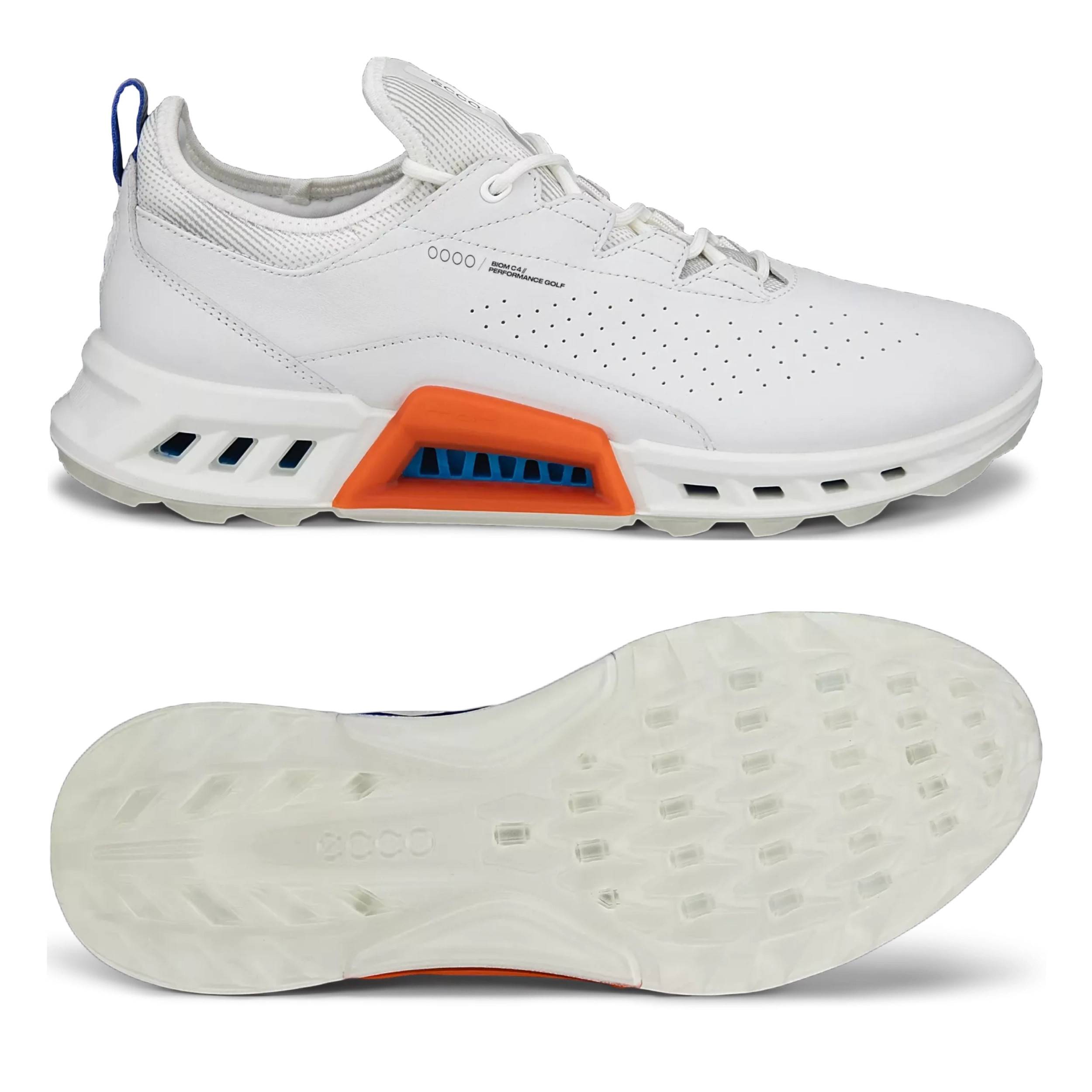 ecco Golf Biom C4 Gore-Tex Surround Golfschuh, hellgrau/dunkelorange