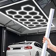 LED Hexagon Light Honeycomb Ceiling 672 W Detaljlampa för bilverkstad Tvätt Skönhet Station Garage Design