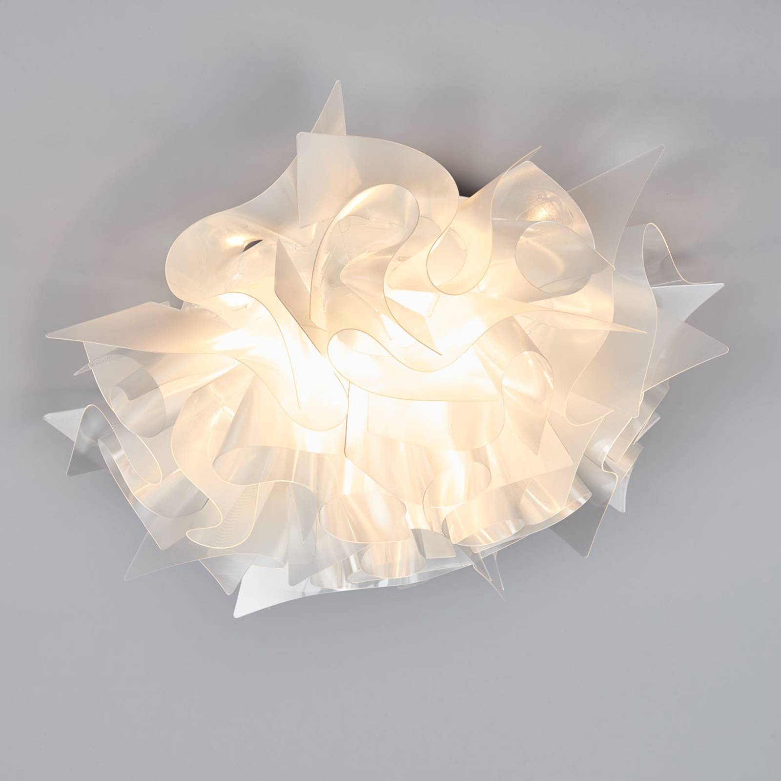 Slamp Design taklampa VELI, dimbar, Genomskinlig / transpare, Vardagsrum / matsal, Syntetmaterial, Design, Taklampa