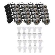 20 st. downlight Inno88 - Inkl. 6W RA97 GU10, borstad aluminium, IP44, godkänd i isolering - Dimbar : Dimbar, Kulör : Varm