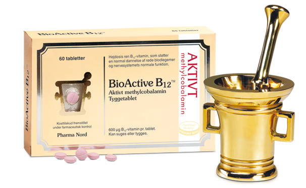 BioActive B12 - Aktivt methylcobalamin - Tyggetablet - 60 tabletter