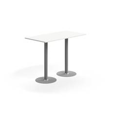 Barbord ALVA, 1400x700x1000 mm, högtryckslaminat, silver/vit