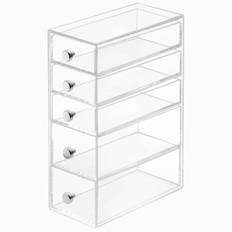 iDesign - Kasse med skuffer - Transparent - 8,7cm x 17,7cm x 25,2cm - Asta