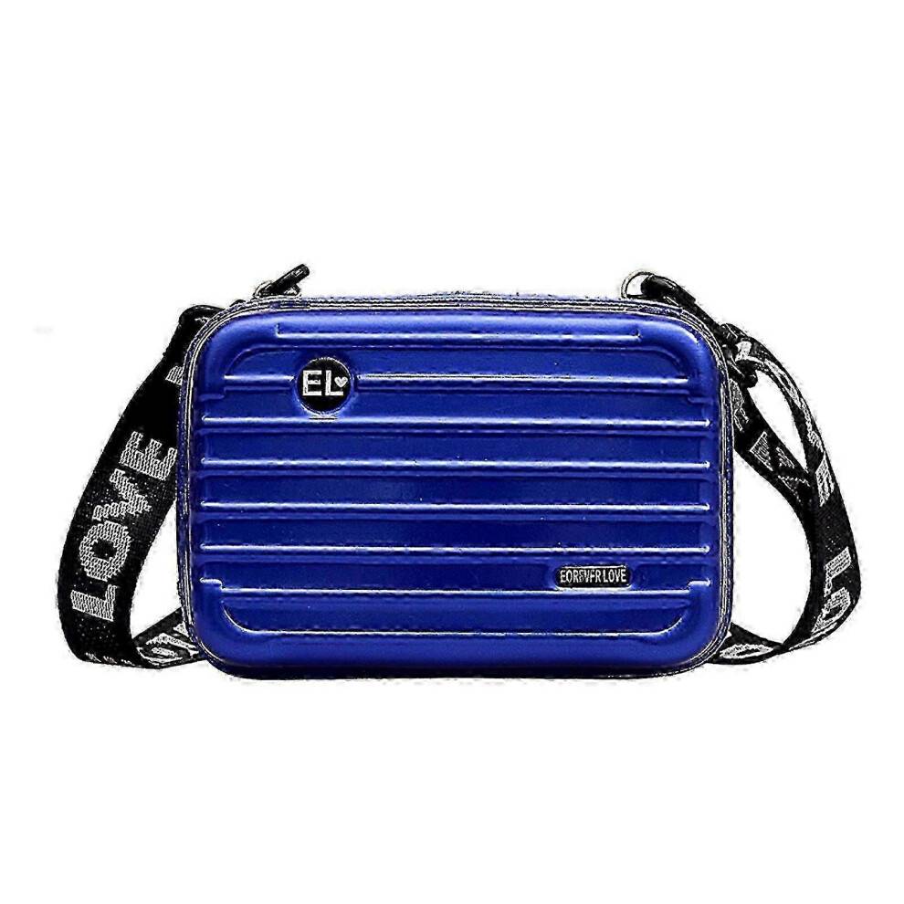 (Alice blue) Bestseller NEW Hard Shell Cosmetic Bags For Women,mini Suitcase Shape Crossbody Bag Shoulder Bag,gift For Women