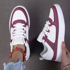 Lady's Sneaker Walking Style Shoes Dam Casual Shoes Outdoor Vita Sneakers - vit röd - EUR35,EUR36,EUR37,EUR38,EUR39,EUR40,EUR41,EUR42,EUR43,EUR44