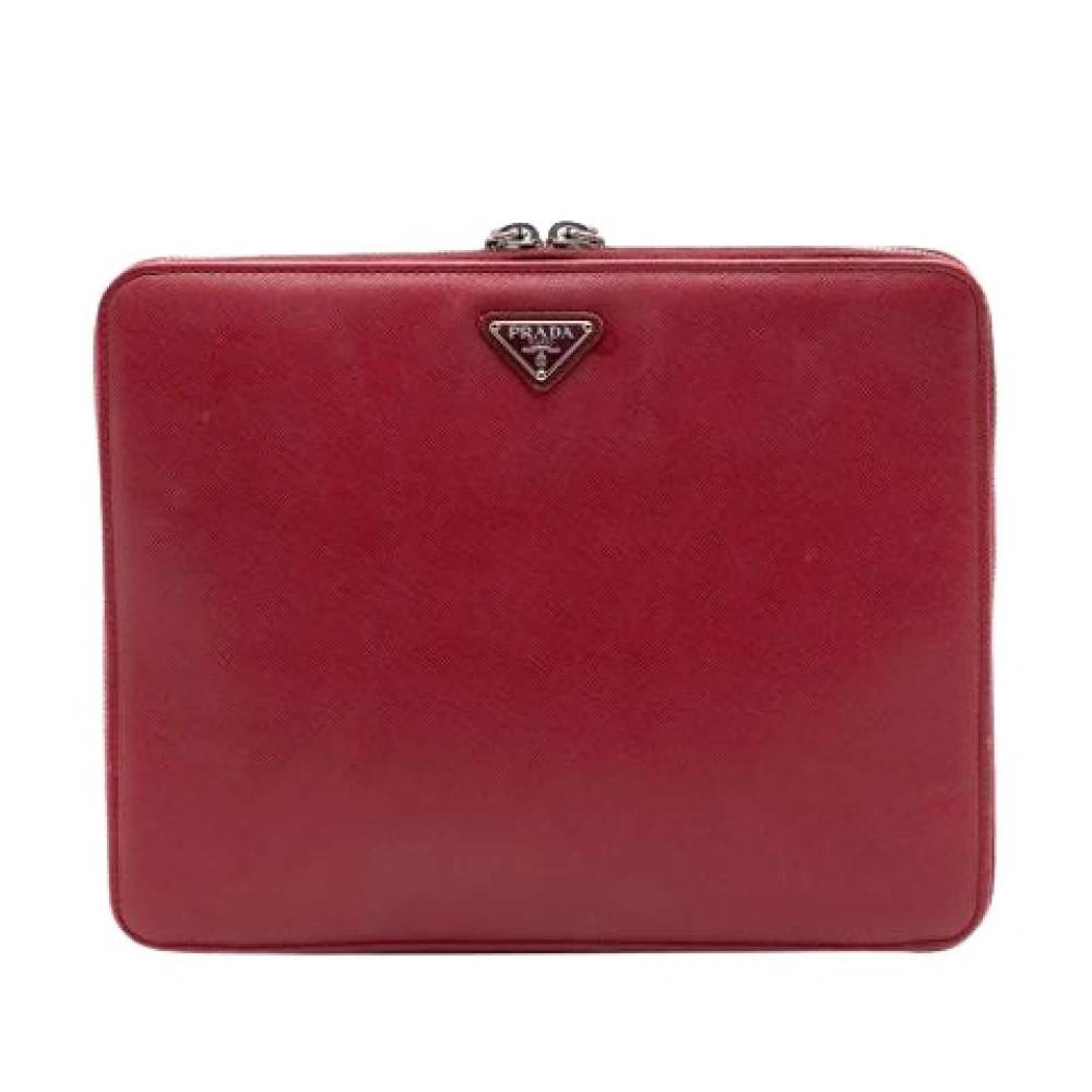 Prada Vintage - Pre-owned Saffiano Clutch Vintage - Dam - ONE Size - Läder