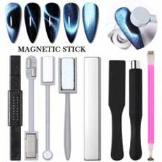 9 st Nail Art Magnetic Pen 3D Cat Eye Design Dual-Ended Magnet Wand Gel Nagellack Magisk Manikyr Gör det själv & Salong Tools - Multifärgad
