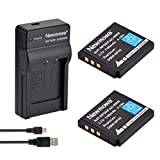 Newmowa NP-50 Batteri (2-pack) och USB Laddare för Fujifilm FinePix F100fd