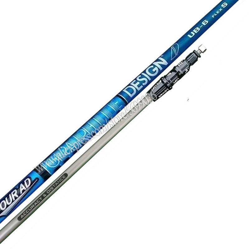 Klubbskaft Tour AD UB6 Grafitsskaft Golf Driver och Trähybrider Skaft Gratis Montering Hylsa Golftillbehör