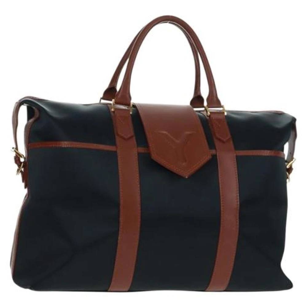 Saint Laurent Vintage Pre-owned Weekend Bag - Vintage - Dame - Blå - ONE SIZE - Nylon
