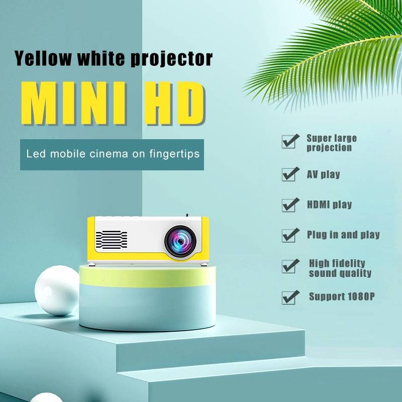 Mini-ledd projektor högupplöst lcd bärbar mobiltelefon hemprojektor lhb 99