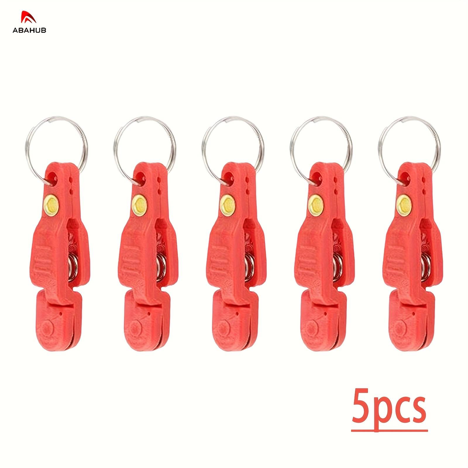 TEMU Abahub 5pcs Sturdy Red Quick Release Clip, Spring For Saltwater Use, Easy Line Management To Avoid Damage, Ideal For And Outdoor Lovers