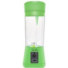 400ml bärbar usb elektrisk mixer juicepress glas kopp flaska laddningsbar frukt omrörare multifunktion milkdshake mixer - Gulgrön