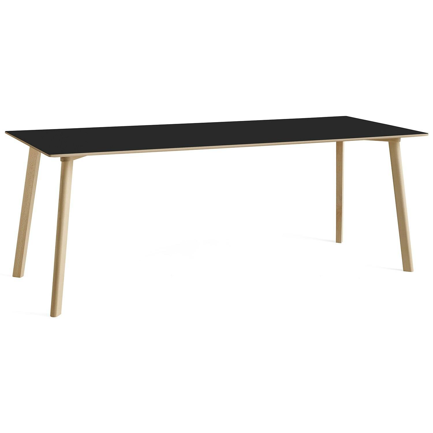 Hay Cph Deux 210 2.0 Bord 75x200 Cm / Ubehandlet Bøgetræ - Spisebord & Barbord Laminat Sort - AE844-A323-AR38.
