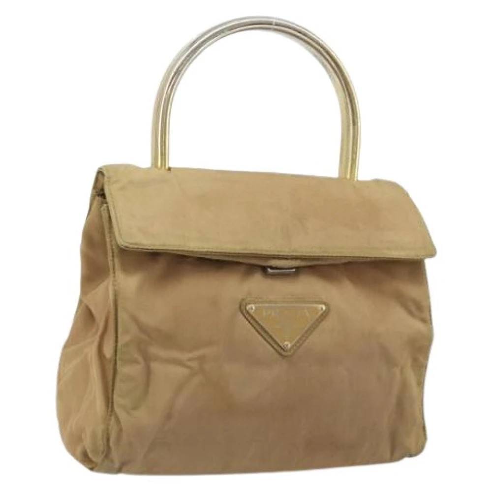 Prada Vintage Pre-owned Vintage Håndtaske - Vintage - Dame - Beige - ONE SIZE - Uld
