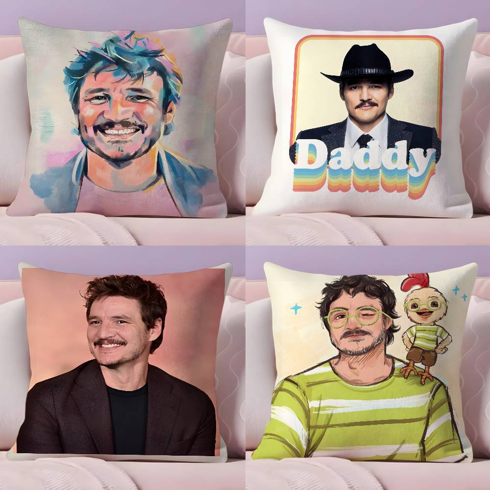 Heta skådespelaren P-Pedro Pascal Kuddfodral Ultramjuk Hudvänligt Tyg Molnlik Komfort & Dold Dragkedja