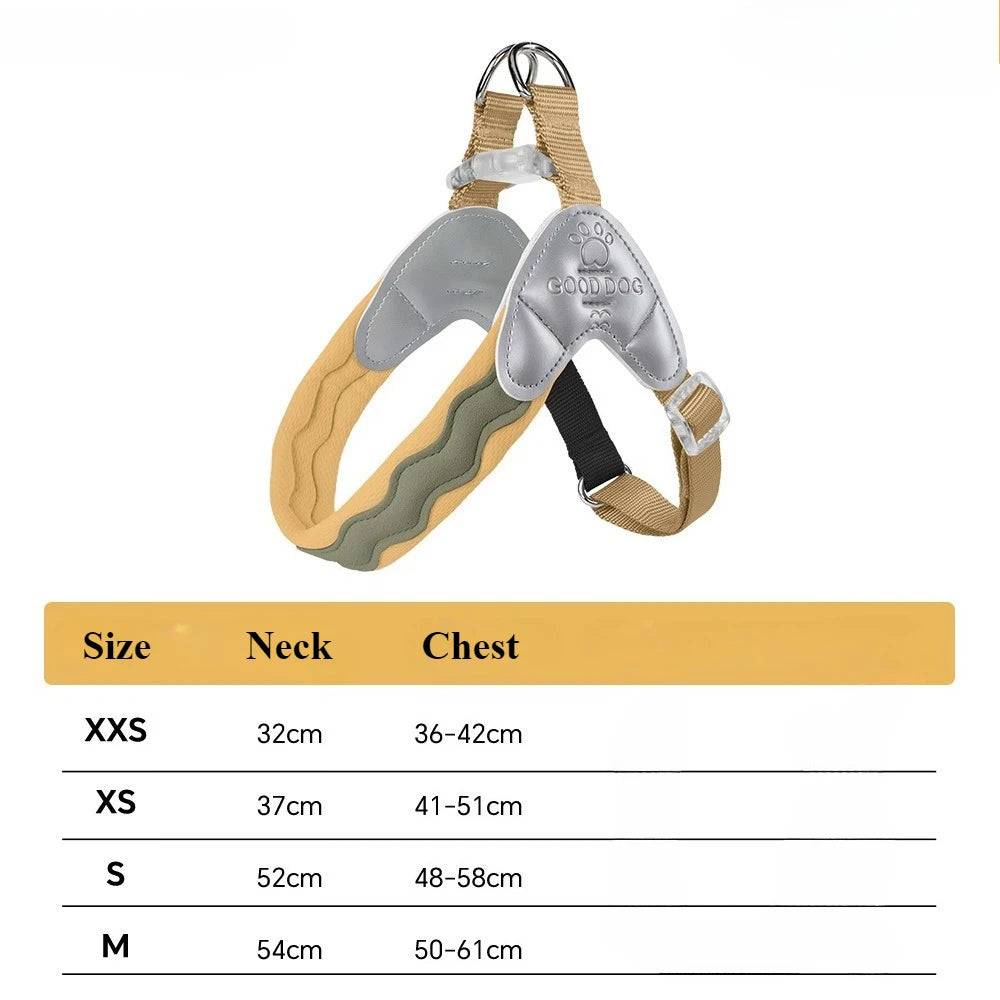 Adjustable Reflective Vest Harness for Small Dogs & Cats - Yellow / M (M)