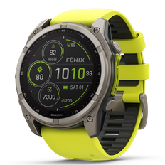 Garmin fenix 8 51mm Solar Sapphire Titanium/Yellow Amp, Graphite