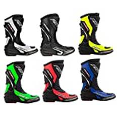 RST TRACTECH EVO III SPORT CE MENS BOOTS 2101 Motorcycle Motorbike Adult Sports Quad ATV On-Road Track Racing Touring Armour Boots - Neon Green Black - 10 UK