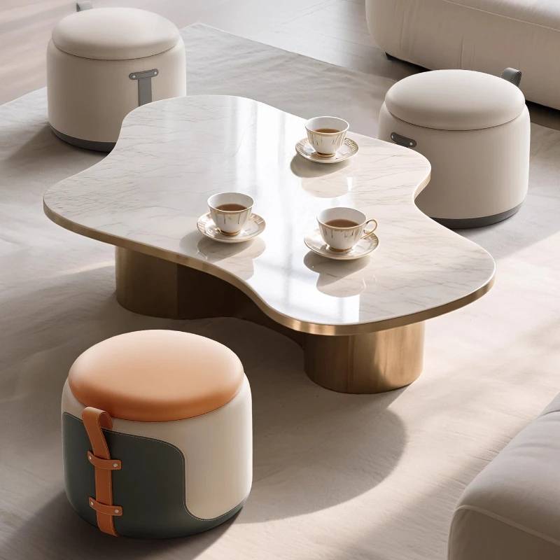 Modern Luxury Footrest Ottoman with storage function Stool Hallway ottoman vanity chair Stools Ottomans Living Room Furniture