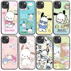 B-50 Pochacco Black Case for Redmi 10A 10C 12C 13C 9A 9C 9T A3X Note 10 9 9S 10S iPhone 11 12 13 14 15 16 X XS Pro Max Mini 7 8 Plus XR Xiaomi Poco F3 GT svart