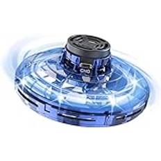 FLYNOVA Minidrönare Flygleksak UFO Drone Helikopter Flygande Spinner för Enfants eller Vuxna, Mini Motion Flygplan med 360° Roterande och Spinning LED Lights for inomhus, Outdoor Kids Gifts (blå)